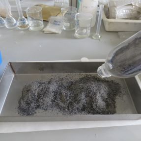 Toma de muestras de ceniza enero 2016 #1 / Ash sampling January 2016 #1